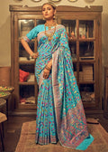 Sky Cotton Saree | Festive & Party Wear