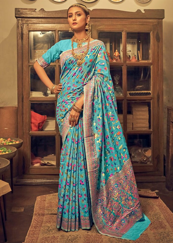 Sky Cotton Saree | Festive & Party Wear detail view