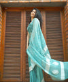 Sky Cotton Saree | Traditional Handloom Wear