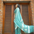 Sky Cotton Saree | Traditional Handloom Wear