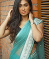 Sky Cotton Saree | Traditional Handloom Wear