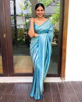 Sky Jacquard Silk Saree | Wedding & Festive Wear
