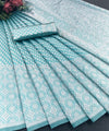 Sky Jacquard Silk Saree | Wedding & Festive Wear