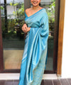 Sky Jacquard Silk Saree | Wedding & Festive Wear