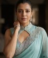 Sky Satin Saree with Zari Weaving & Siroski Border | RD TANISHKA