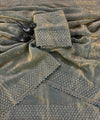 Slate Green Silk Saree | Wedding & Festive Wear