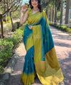Teal Banarasi Silk Saree | Wedding & Festive Wear