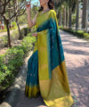 Teal Banarasi Silk Saree | Wedding & Festive Wear