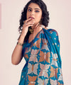 Teal Blue Banarasi Silk Saree | Bridal & Festive Wear