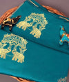 Teal Blue Banarasi Silk Saree | Ethnic Wear for Women