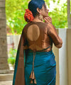 Teal Blue Banarasi Silk Saree | Traditional Wedding Wear