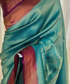 Teal Blue Banarasi Silk Saree | Wedding & Festive Wear