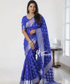 Teal Blue Banarasi Silk Saree | Wedding & Reception Wear