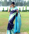 Teal Blue Banarasi Silk Saree | Wedding & Reception Wear