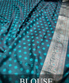 Teal Blue Jacquard Silk Saree | Ethnic Wear for Women
