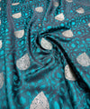 Teal Blue Jacquard Silk Saree | Ethnic Wear for Women