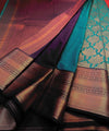 Teal Blue Kanjivaram Silk Saree | Festive & Party Wear