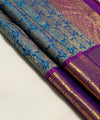 Teal Blue Kanjivaram Silk Saree | Wedding & Festive Wear