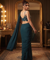 Teal Bollywood Designer Saree | Party & Festive Wear