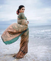 Teal Green Jacquard Silk Saree | Festival & Ceremony Wear