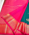 Teal Green Kanjivaram Silk Saree | Wedding & Reception Wear