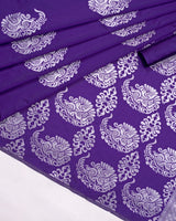 Violet Banarasi Silk Saree | Bridal & Festive Wear