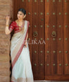 White Banarasi Silk Saree | Ethnic Wear for Women