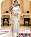 White Banarasi Silk Saree | Ethnic Wear for Women