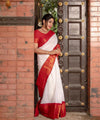White Banarasi Silk Saree | Ethnic Wear for Women