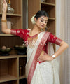 White Banarasi Silk Saree | Ethnic Wear for Women