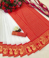 White Banarasi Silk Saree | Ethnic Wear for Women