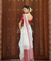 White Banarasi Silk Saree | Ethnic Wear for Women