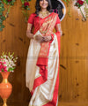 White Banarasi Silk Saree | Ethnic Wear for Women