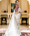 White Banarasi Silk Saree | Ethnic Wear for Women