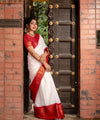 White Banarasi Silk Saree | Ethnic Wear for Women
