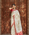 White Banarasi Silk Saree | Festival & Ceremony Wear