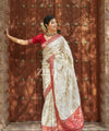 White Banarasi Silk Saree | Festival & Ceremony Wear