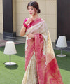 White Banarasi Silk Saree | Festival & Ceremony Wear