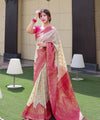 White Banarasi Silk Saree | Festival & Ceremony Wear