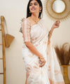 White Banarasi Silk Saree | Traditional Wedding Wear