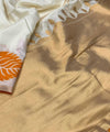 White Banarasi Silk Saree | Traditional Zari Weave