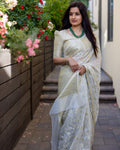 White Cotton Saree | Festive & Party Wear