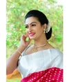 White Jacquard Silk Saree | Bridal & Festive Wear