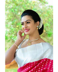 White Jacquard Silk Saree | Bridal & Festive Wear