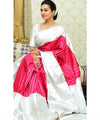 White Jacquard Silk Saree | Bridal & Festive Wear