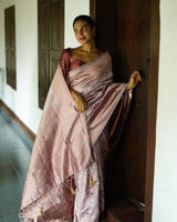 White Jacquard Silk Saree | Festival & Ceremony Wear