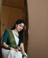 White Jacquard Silk Saree | Wedding & Reception Wear