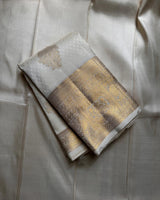 White Kanjivaram Silk Saree | Bridal & Festive Wear