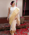 White Kanjivaram Silk Saree | Festive & Party Wear