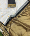 White Kanjivaram Silk Saree | Wedding & Reception Wear